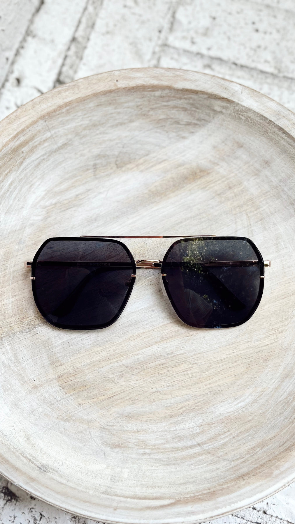 Aviator Square Sunglasses in Brown
